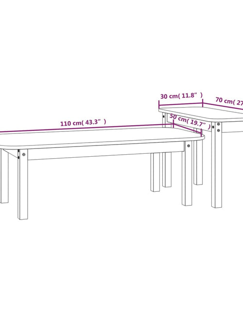 Загрузите изображение в средство просмотра галереи, Set măsuțe de cafea, 2 piese, gri, lemn masiv de pin Lando - Lando
