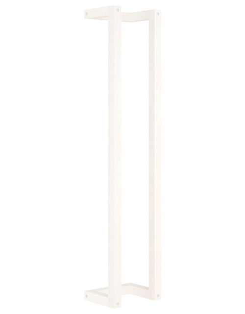 Încărcați imaginea în vizualizatorul Galerie, Suport pentru prosoape, alb, 23x18x110 cm, lemn masiv de pin - Lando
