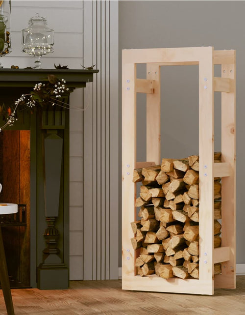 Încărcați imaginea în vizualizatorul Galerie, Rastel pentru lemne de foc, 41x25x100 cm, lemn masiv pin - Lando
