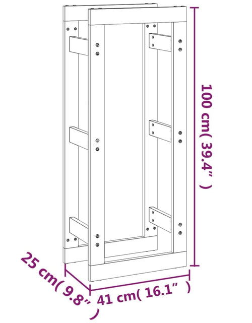 Încărcați imaginea în vizualizatorul Galerie, Rastel lemne de foc, maro miere, 41x25x100 cm, lemn masiv pin Lando - Lando
