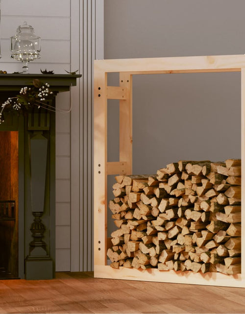 Încărcați imaginea în vizualizatorul Galerie, Rastel pentru lemne de foc, 80x25x100 cm, lemn masiv pin - Lando
