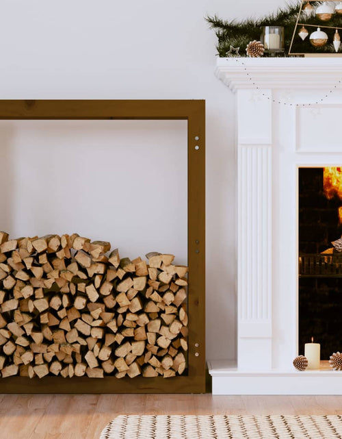 Încărcați imaginea în vizualizatorul Galerie, Rastel lemne de foc, maro miere, 80x25x100 cm, lemn masiv pin Lando - Lando
