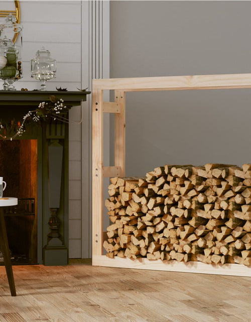 Загрузите изображение в средство просмотра галереи, Rastel pentru lemne de foc, 100x25x100 cm, lemn masiv pin - Lando
