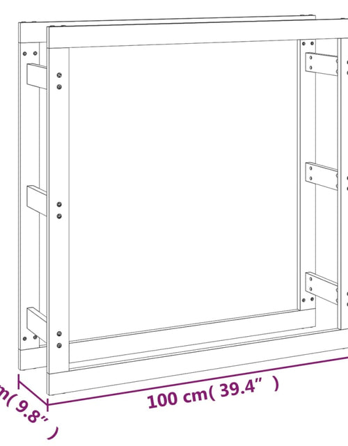 Încărcați imaginea în vizualizatorul Galerie, Rastel pentru lemne de foc, negru, 100x25x100 cm lemn masiv pin Lando - Lando
