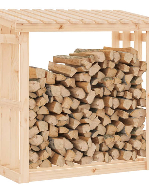 Încărcați imaginea în vizualizatorul Galerie, Rastel pentru lemne de foc, 108x64,5x109 cm, lemn masiv pin - Lando
