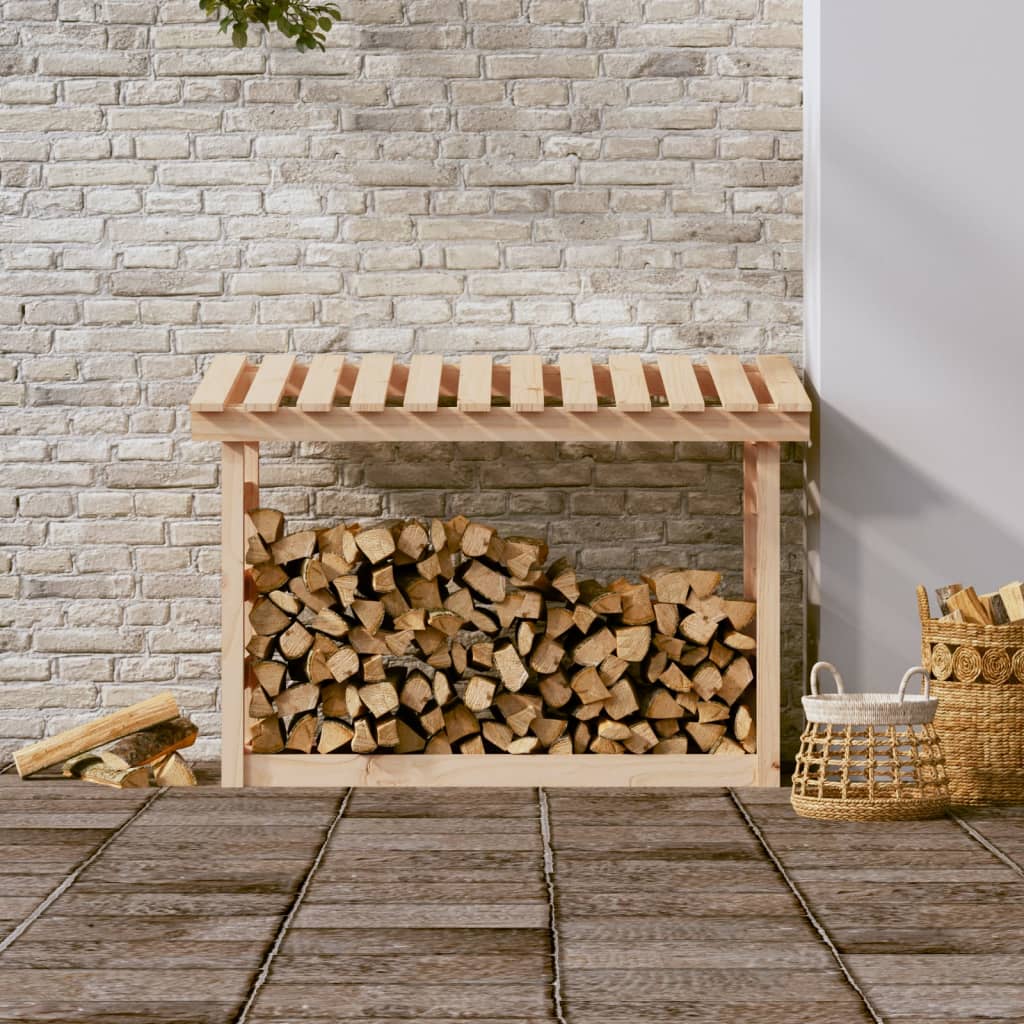 Rastel pentru lemne de foc, 108x64,5x78 cm, lemn masiv pin - Lando
