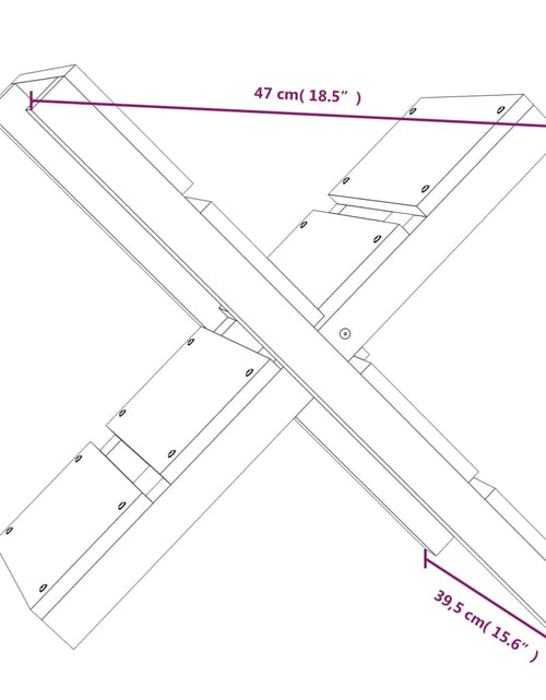 Загрузите изображение в средство просмотра галереи, Suport pentru bușteni negru 47x39,5x48 cm lemn masiv de pin Lando - Lando
