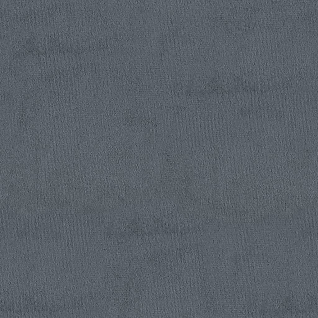 Taburet de depozitare, gri închis, 45x45x49 cm, catifea - Lando
