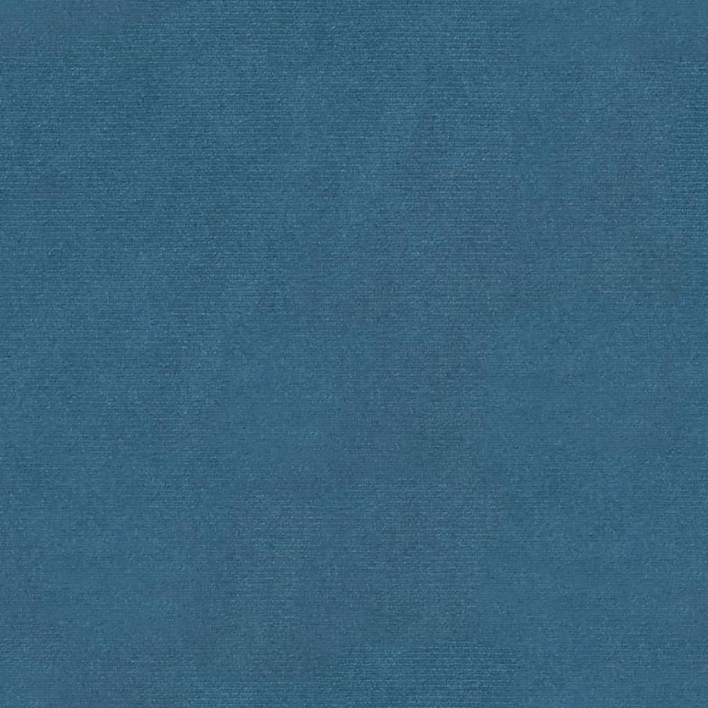 Taburet de depozitare, albastru, 110x45x49 cm, catifea - Lando