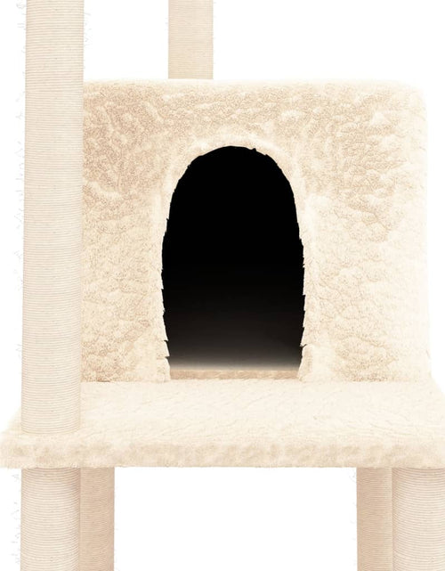 Загрузите изображение в средство просмотра галереи, Ansamblu de pisici cu stâlpi din funie de sisal, crem, 144,5 cm Lando - Lando
