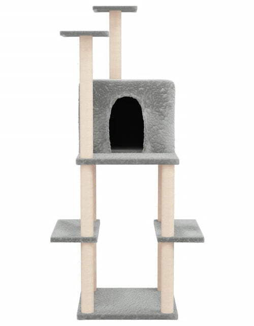 Încărcați imaginea în vizualizatorul Galerie, Ansamblu pisici, stâlpi din funie sisal, gri deschis, 144,5 cm Lando - Lando
