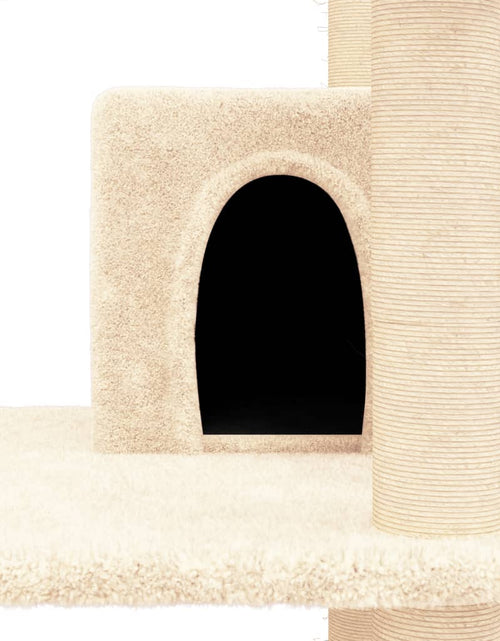 Загрузите изображение в средство просмотра галереи, Ansamblu de pisici cu stâlpi din funie de sisal, crem, 162 cm Lando - Lando
