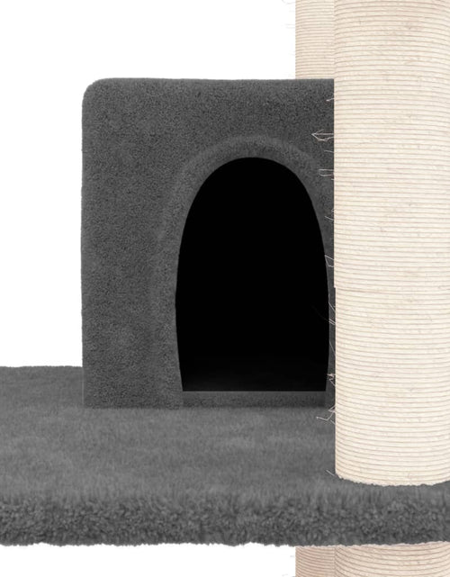 Încărcați imaginea în vizualizatorul Galerie, Ansamblu de pisici, stâlpi din funie sisal, gri închis, 162 cm Lando - Lando
