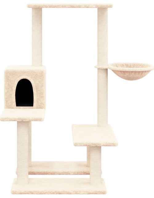 Загрузите изображение в средство просмотра галереи, Ansamblu de pisici cu stâlpi din funie de sisal, crem, 94,5 cm Lando - Lando
