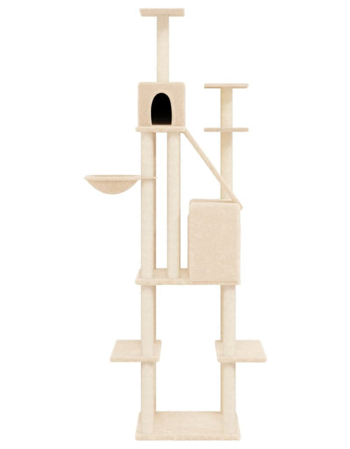 Încărcați imaginea în vizualizatorul Galerie, Ansamblu de pisici cu stâlpi din funie de sisal, crem, 201 cm Lando - Lando
