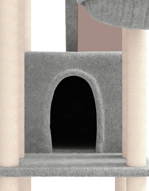 Загрузите изображение в средство просмотра галереи, Ansamblu de pisici, stâlpi din funie sisal, gri deschis, 201 cm Lando - Lando
