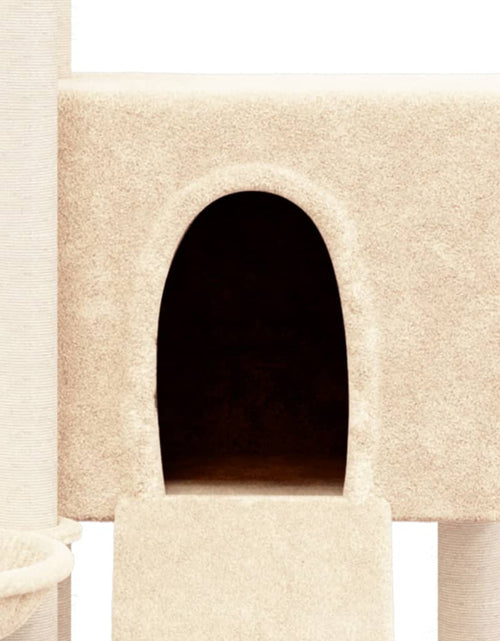 Загрузите изображение в средство просмотра галереи, Ansamblu de pisici cu stâlpi din funie de sisal, crem, 96 cm - Lando
