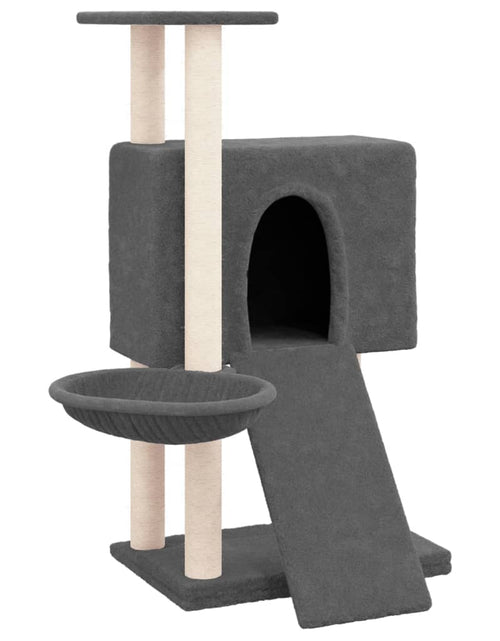 Încărcați imaginea în vizualizatorul Galerie, Ansamblu de pisici, stâlpi din funie sisal, gri închis, 96 cm - Lando
