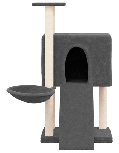 Загрузите изображение в средство просмотра галереи, Ansamblu de pisici, stâlpi din funie sisal, gri închis, 96 cm - Lando
