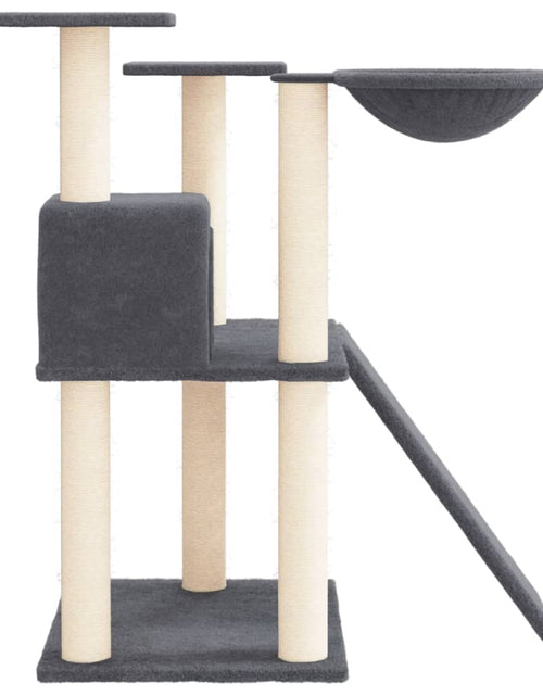 Încărcați imaginea în vizualizatorul Galerie, Ansamblu pisici cu stâlpi din funie sisal, gri închis, 83 cm Lando - Lando
