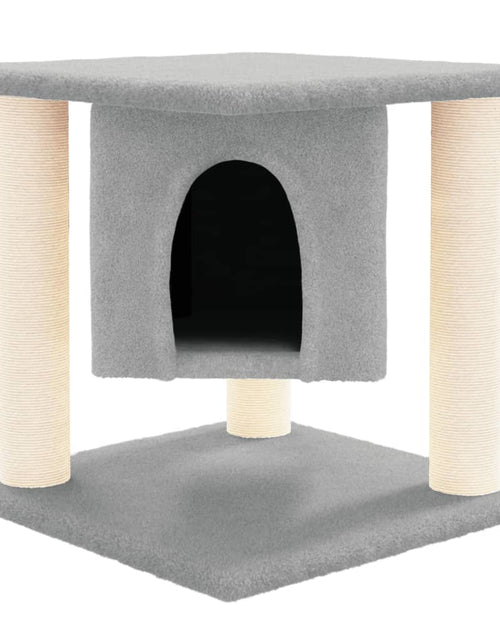 Загрузите изображение в средство просмотра галереи, Ansamblu de pisici, stâlpi din funie sisal, gri deschis, 37 cm Lando - Lando
