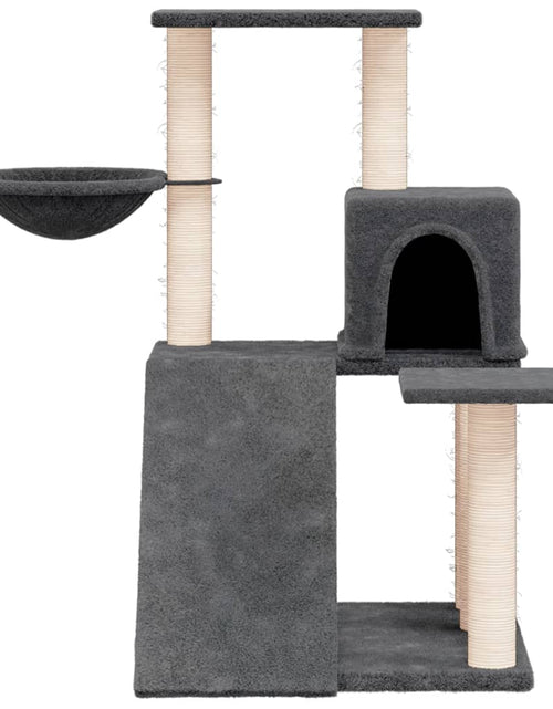 Încărcați imaginea în vizualizatorul Galerie, Ansamblu pisici cu stâlpi din funie sisal, gri închis, 82 cm - Lando
