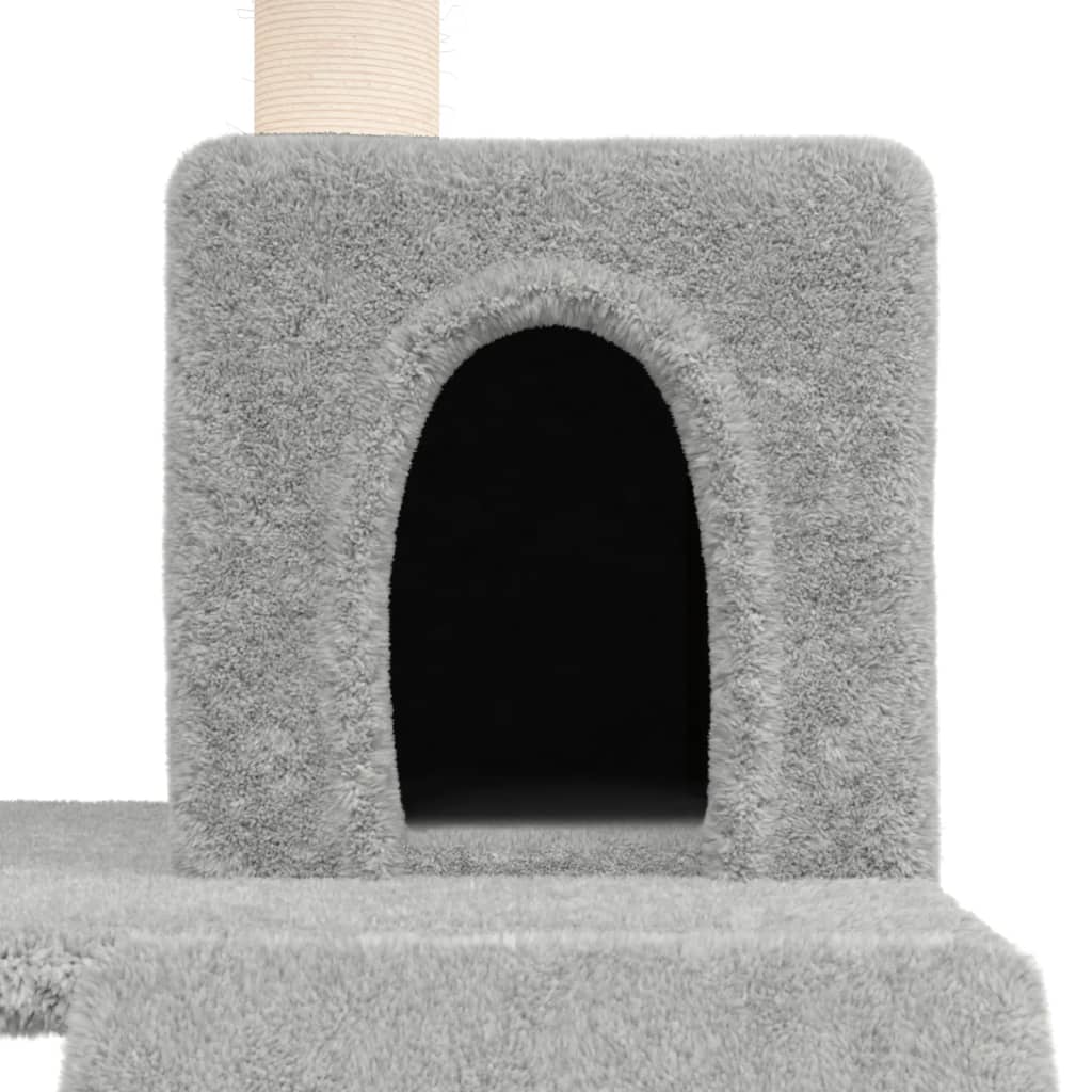 Ansamblu de pisici, stâlpi din funie sisal, gri deschis, 82 cm - Lando