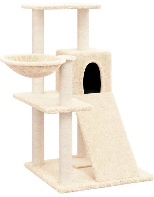 Încărcați imaginea în vizualizatorul Galerie, Ansamblu de pisici cu stâlpi din funie de sisal, crem, 82 cm - Lando
