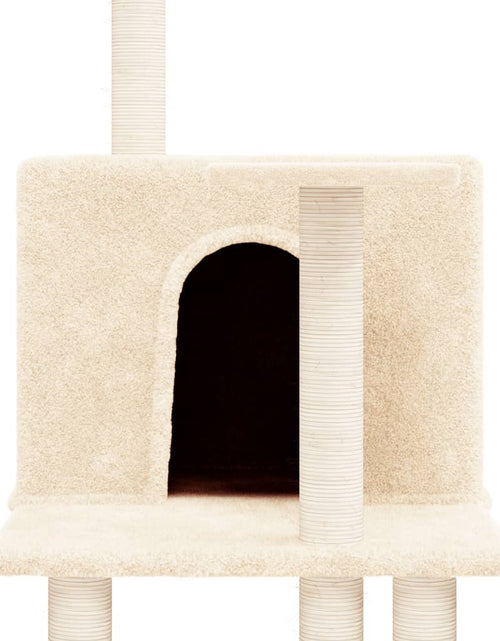 Загрузите изображение в средство просмотра галереи, Ansamblu de pisici cu stâlpi din funie de sisal, crem, 109 cm Lando - Lando
