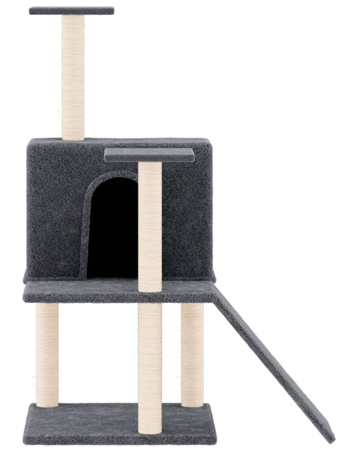 Încărcați imaginea în vizualizatorul Galerie, Ansamblu de pisici, stâlpi din funie sisal, gri închis, 109 cm - Lando
