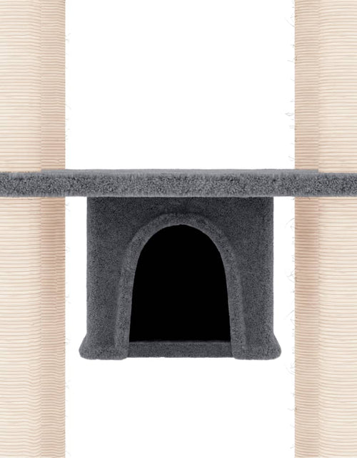 Загрузите изображение в средство просмотра галереи, Ansamblu de pisici, stâlpi din funie sisal, gri închis, 169 cm Lando - Lando
