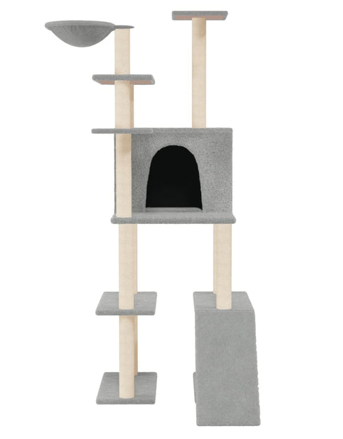 Încărcați imaginea în vizualizatorul Galerie, Ansamblu de pisici, stâlpi din funie sisal, gri deschis, 166 cm Lando - Lando
