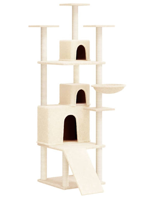 Încărcați imaginea în vizualizatorul Galerie, Ansamblu de pisici cu stâlpi din funie de sisal, crem, 175 cm Lando - Lando
