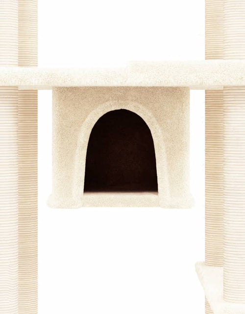 Încărcați imaginea în vizualizatorul Galerie, Ansamblu de pisici cu stâlpi din funie de sisal, crem, 176 cm Lando - Lando
