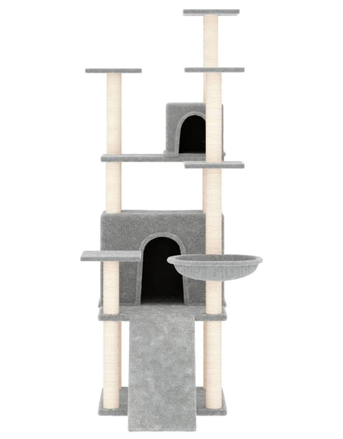 Încărcați imaginea în vizualizatorul Galerie, Ansamblu de pisici, stâlpi din funie sisal, gri deschis, 154 cm Lando - Lando
