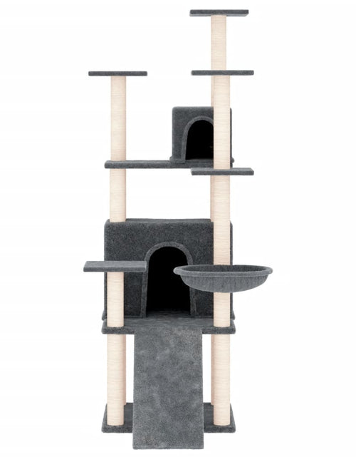 Încărcați imaginea în vizualizatorul Galerie, Ansamblu de pisici, stâlpi din funie sisal, gri închis, 154 cm Lando - Lando
