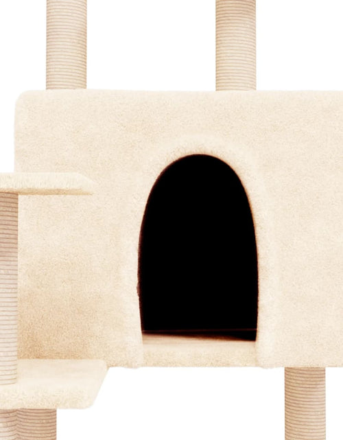 Загрузите изображение в средство просмотра галереи, Ansamblu de pisici cu stâlpi din funie de sisal, crem, 153 cm Lando - Lando
