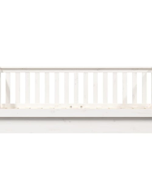 Загрузите изображение в средство просмотра галереи, Pat de zi, alb, 100x200 cm, lemn masiv de pin - Lando
