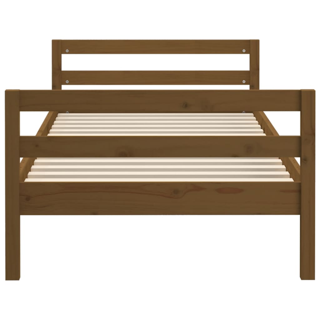 Cadru de pat, maro miere, 80x200 cm, lemn masiv de pin - Lando