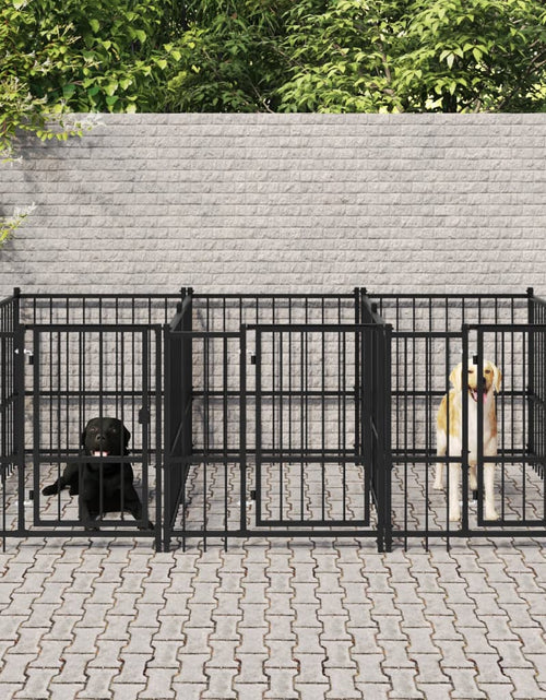 Загрузите изображение в средство просмотра галереи, Padoc pentru câini de exterior, 5,63 m², oțel - Lando
