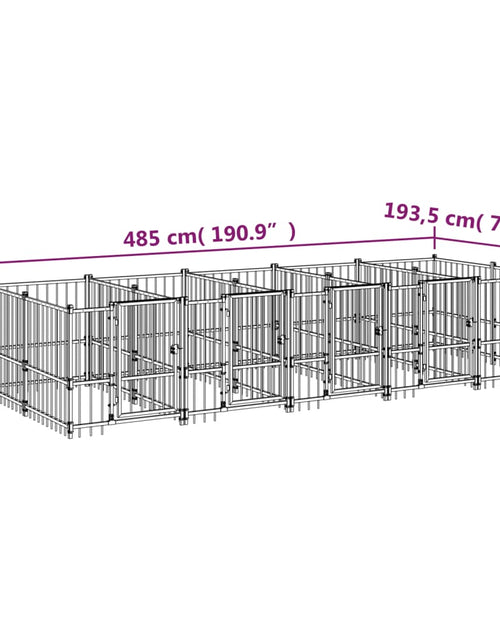 Încărcați imaginea în vizualizatorul Galerie, Padoc pentru câini de exterior, 9,38 m², oțel - Lando
