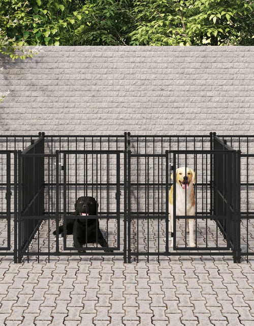 Încărcați imaginea în vizualizatorul Galerie, Padoc pentru câini de exterior, 11,26 m², oțel - Lando
