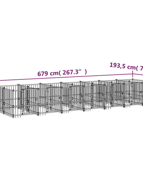 Загрузите изображение в средство просмотра галереи, Padoc pentru câini de exterior, 13,14 m², oțel - Lando
