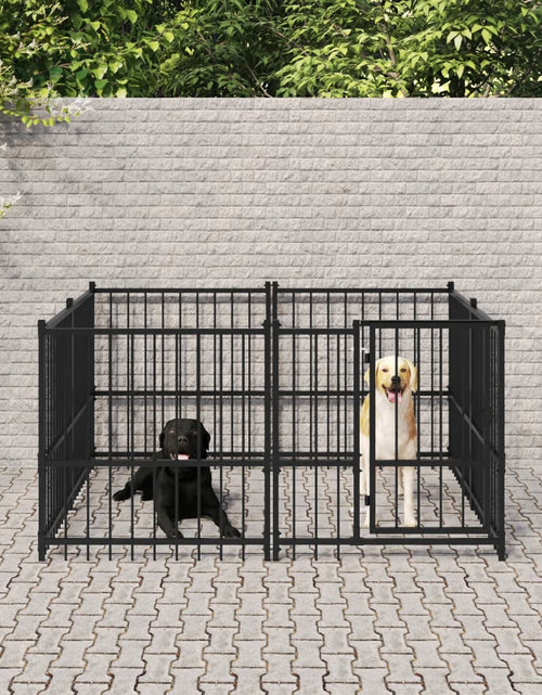 Загрузите изображение в средство просмотра галереи, Padoc pentru câini de exterior, 3,75 m², oțel - Lando
