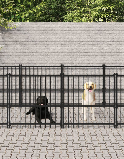 Загрузите изображение в средство просмотра галереи, Padoc pentru câini de exterior, 9,38 m², oțel - Lando
