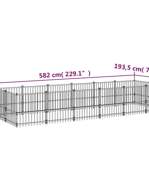 Загрузите изображение в средство просмотра галереи, Padoc pentru câini de exterior, 11,26 m², oțel - Lando
