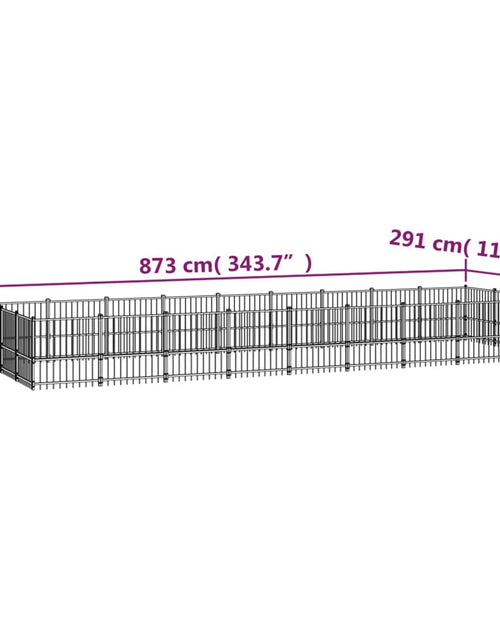 Загрузите изображение в средство просмотра галереи, Padoc pentru câini de exterior, 25,4 m², oțel - Lando
