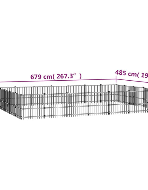 Загрузите изображение в средство просмотра галереи, Padoc pentru câini de exterior, 32,93 m², oțel - Lando
