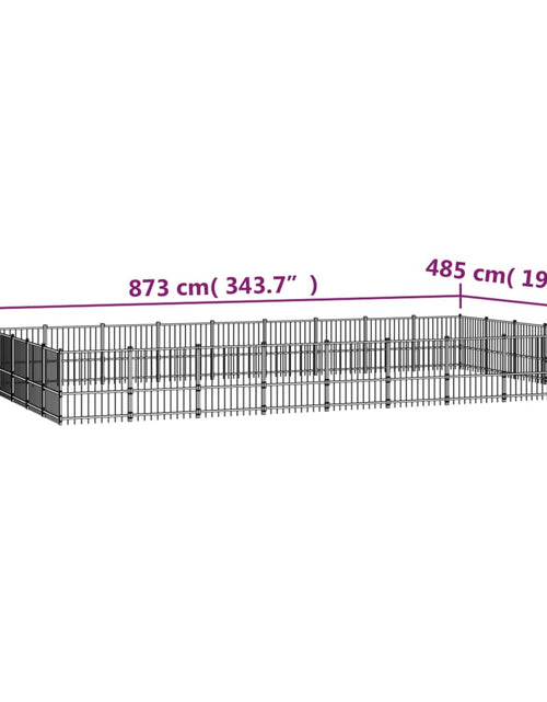 Încărcați imaginea în vizualizatorul Galerie, Padoc pentru câini de exterior, 42,34 m², oțel - Lando
