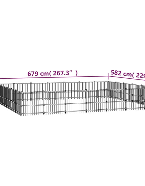 Încărcați imaginea în vizualizatorul Galerie, Padoc pentru câini de exterior, 39,52 m², oțel - Lando
